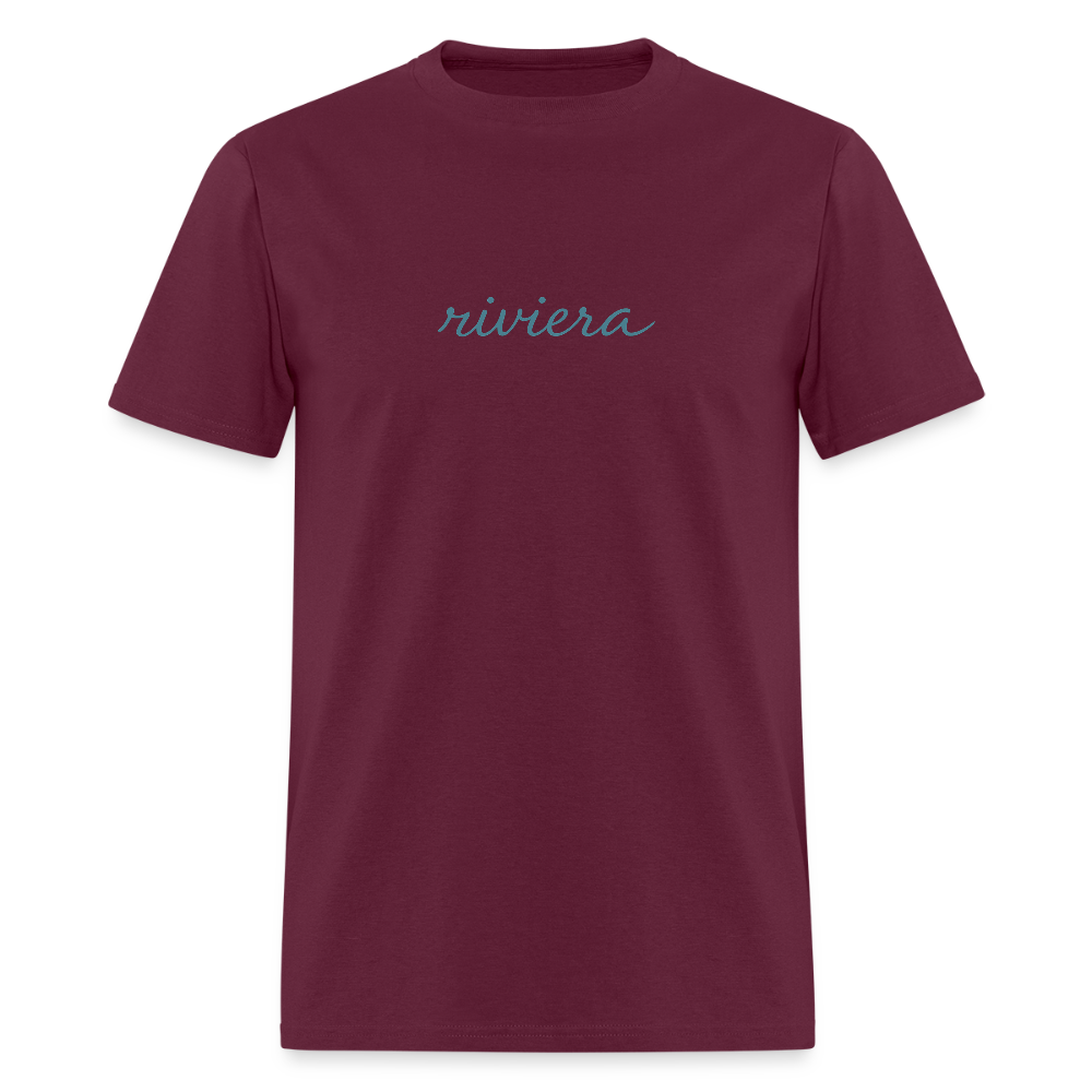 Riviera “Choose Your Side” T-Shirt – Minimal Streetwear Tee - burgundy