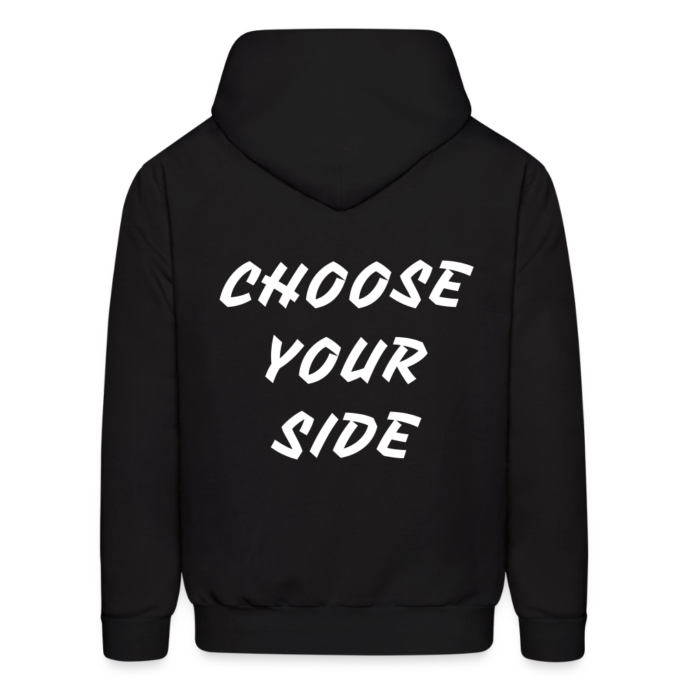 Choose Your Side Oversized Hoodie – Minimal Streetwear Pullover - black