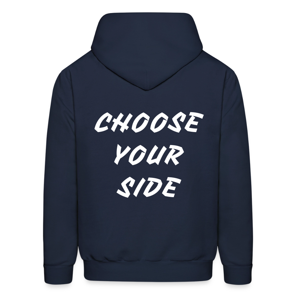 Choose Your Side Oversized Hoodie – Minimal Streetwear Pullover - navy