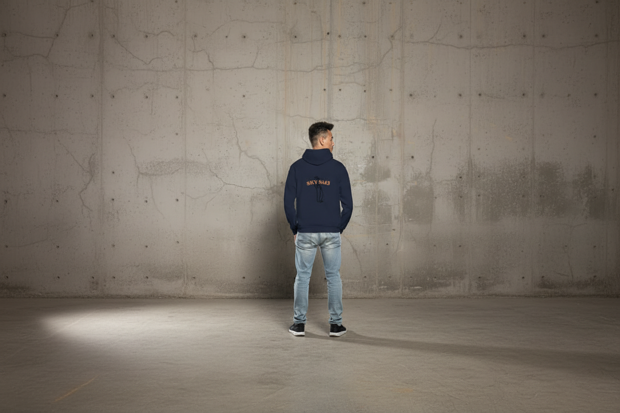 Sky Sid3 “Choose Your Side” Navy Hoodie – Premium Streetwear Pullover - navy