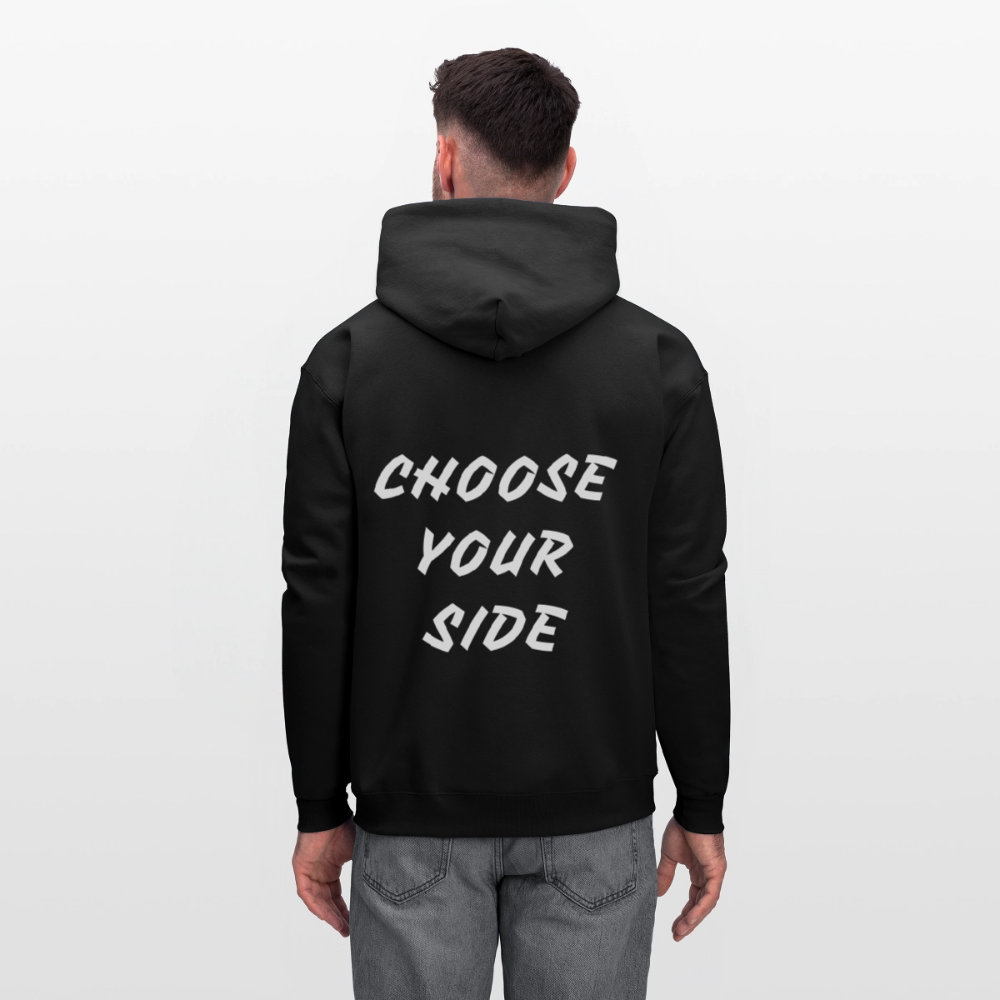 Choose Your Side Oversized Hoodie – Minimal Streetwear Pullover - black