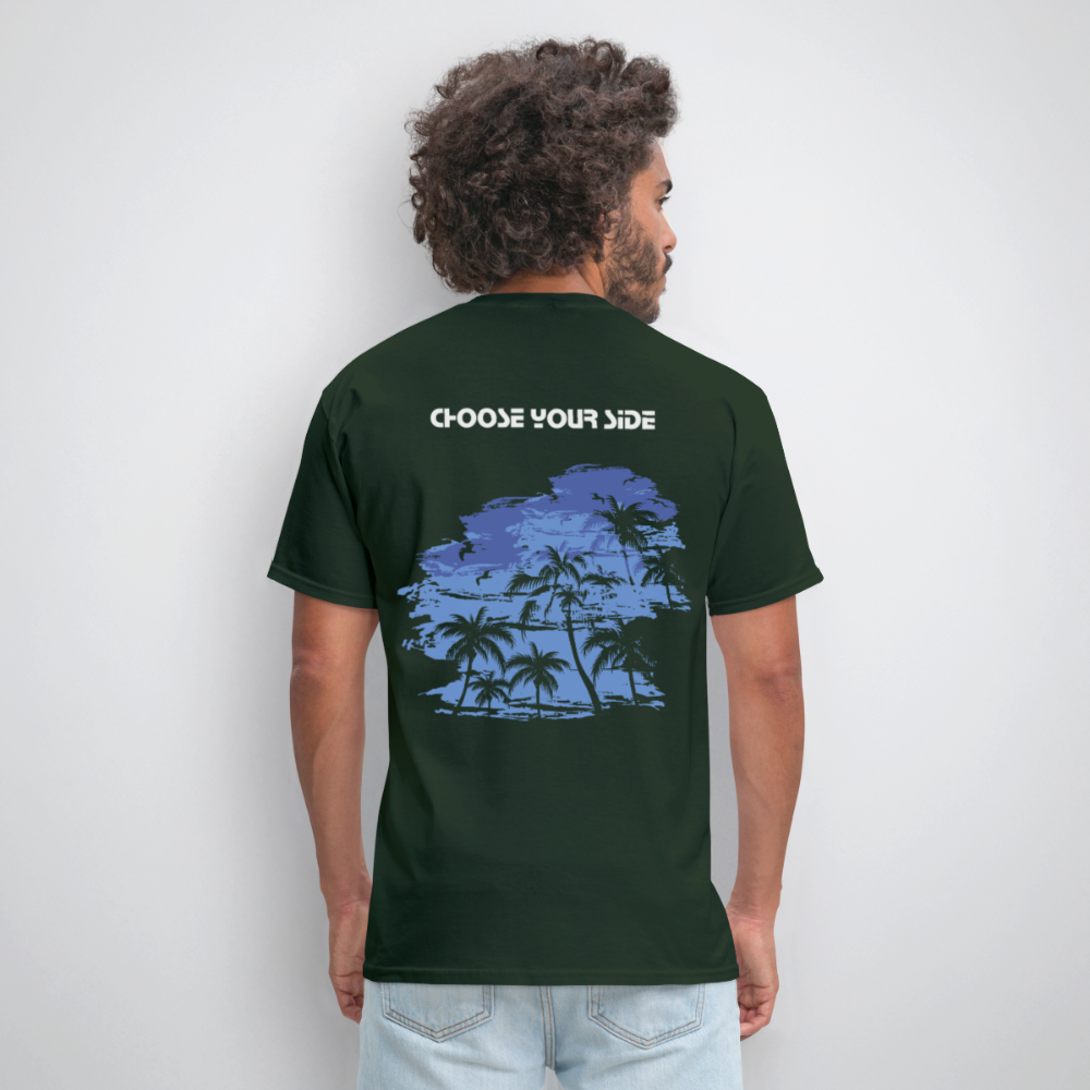 Riviera “Choose Your Side” T-Shirt – Minimal Streetwear Tee - forest green