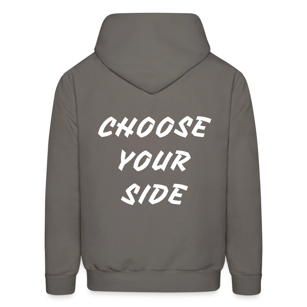 Choose Your Side Oversized Hoodie – Minimal Streetwear Pullover - asphalt gray