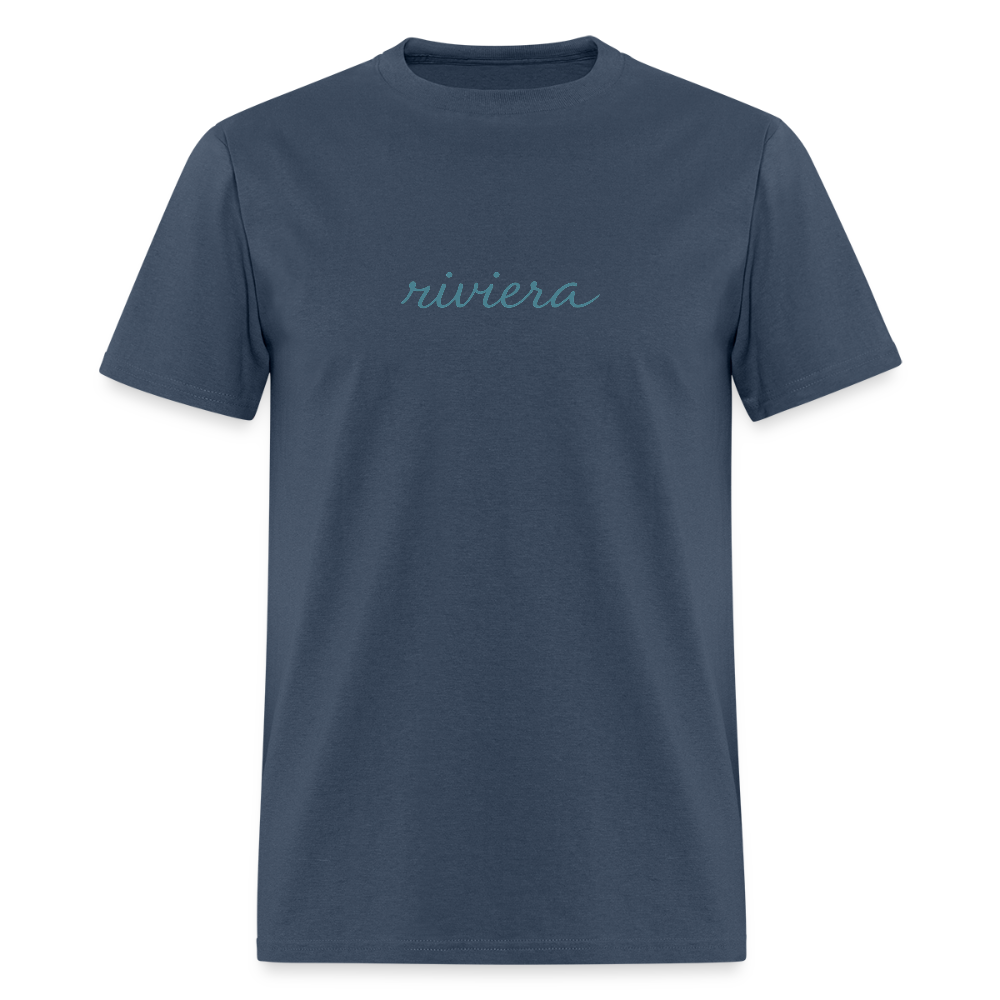 Riviera “Choose Your Side” T-Shirt – Minimal Streetwear Tee -  blue dusk