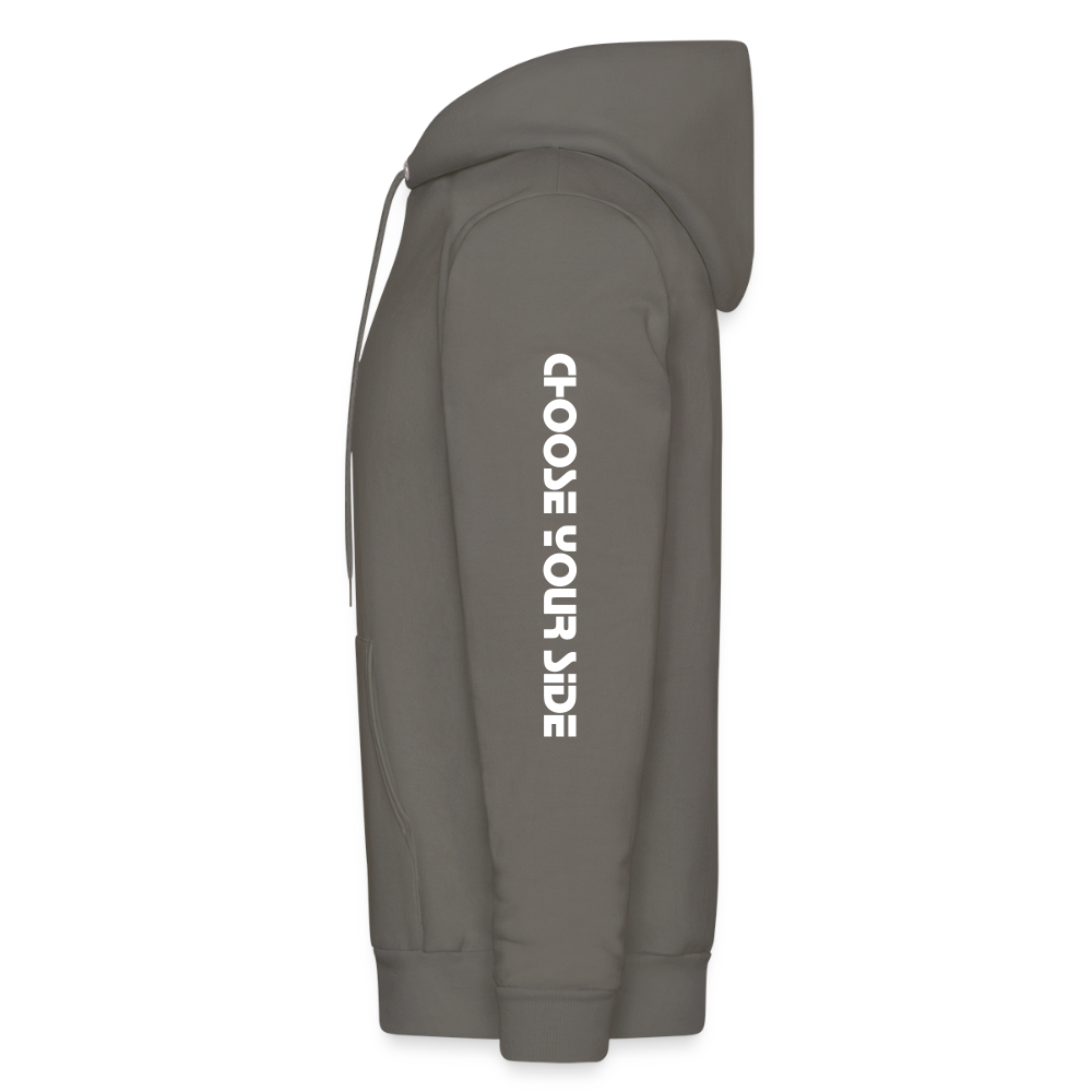 Choose Your Side Oversized Hoodie – Minimal Streetwear Pullover - asphalt gray