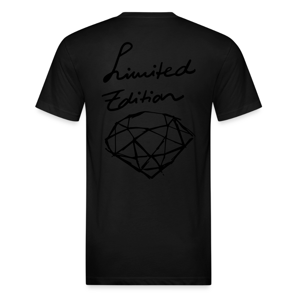 Fitted Cotton/Poly T-Shirt by Next Level - black