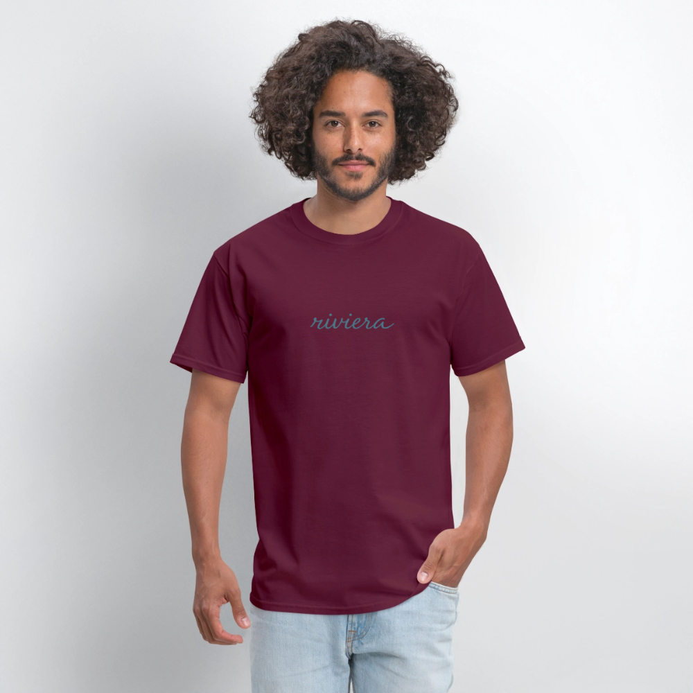 Riviera “Choose Your Side” T-Shirt – Minimal Streetwear Tee - burgundy