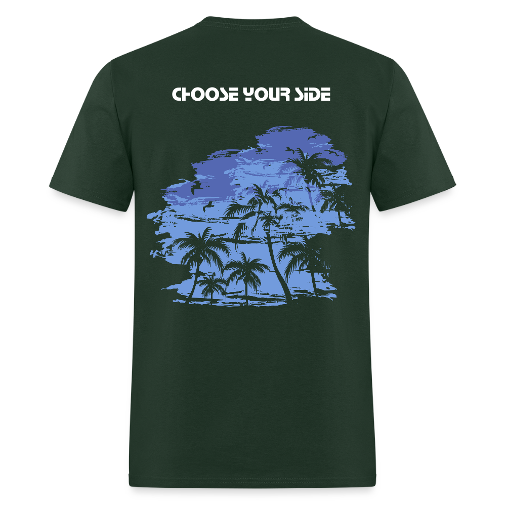 Riviera “Choose Your Side” T-Shirt – Minimal Streetwear Tee - forest green